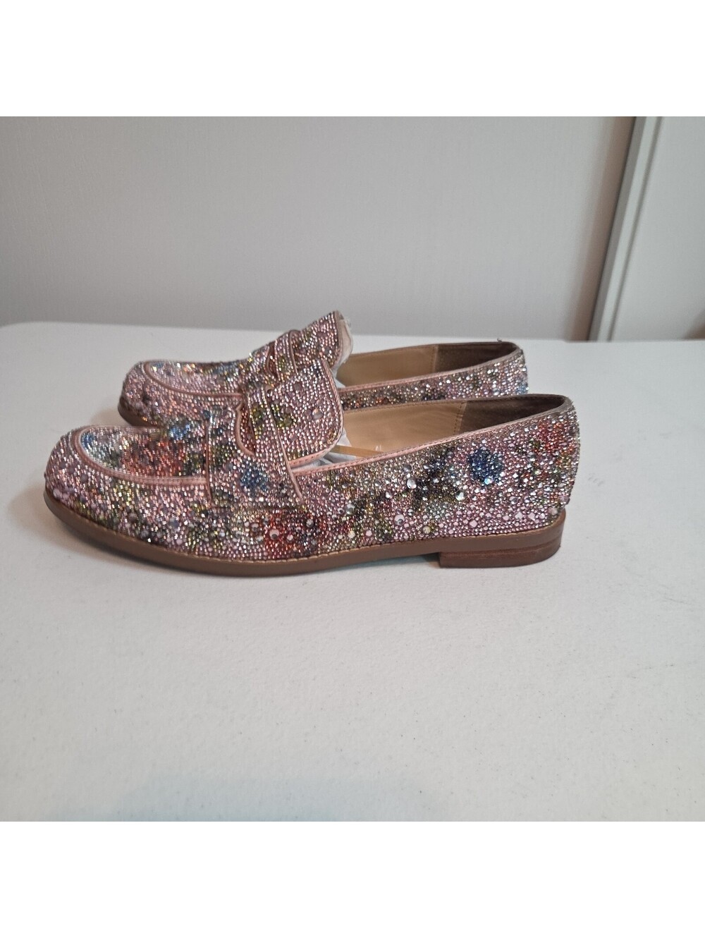 women's Betsey Johnson aron rhinestone loafers size 9 - Picture 2 of 14